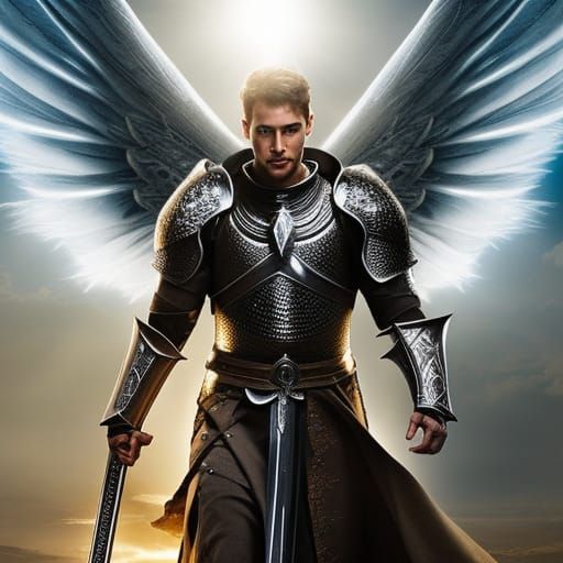 Epic Knight Paladin with Angelic Wings