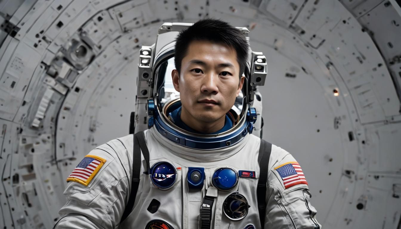 Astronaut Commander Lucas Chen in Spacesuit