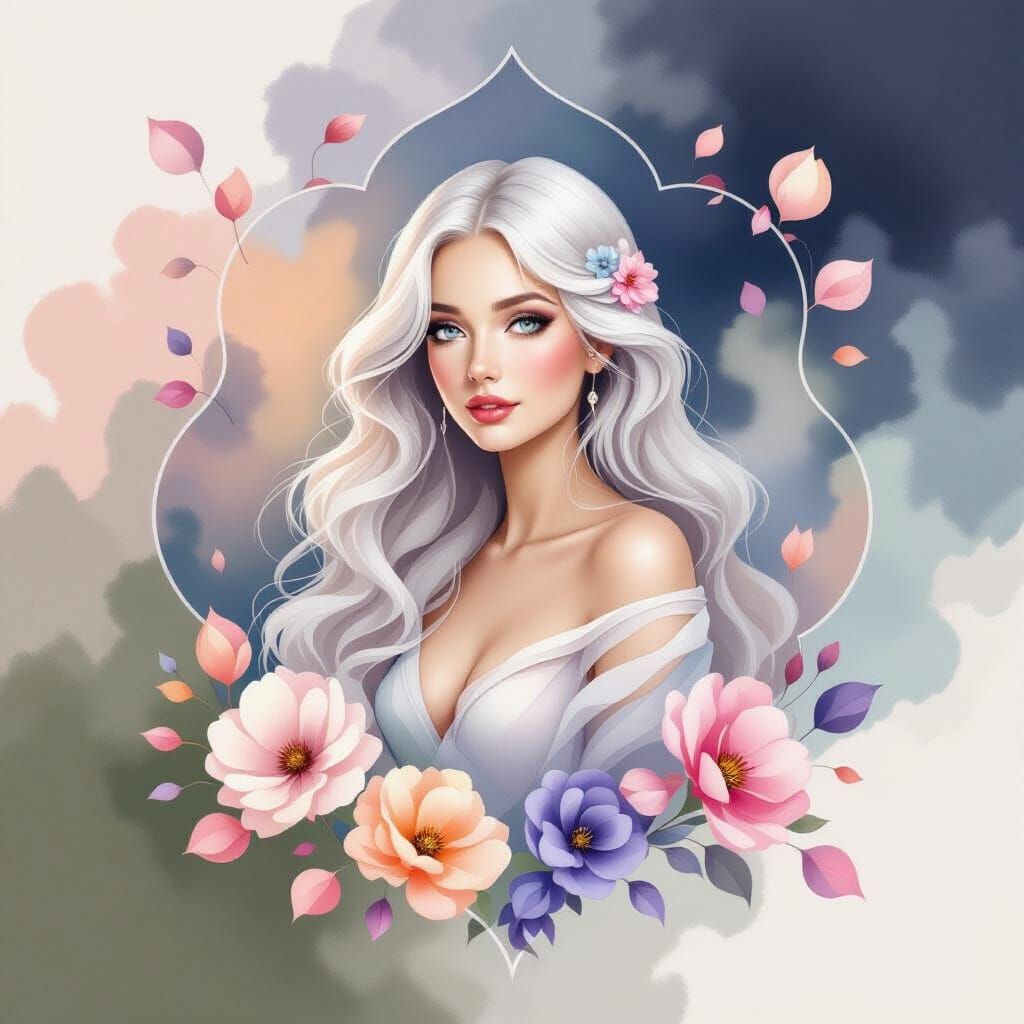 Ethereal Eve in Pastel Hues, Inspired by Ethereal Art