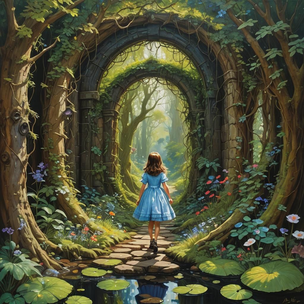 Falling Through a Portal into Wonderland