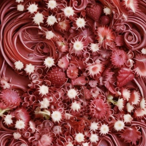 Golden Strawberry with Elegant Filigree in Hyperrealism