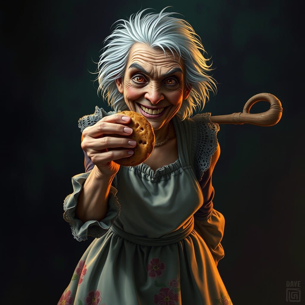 Mystical Grandmother Offers Cookie with a Twist