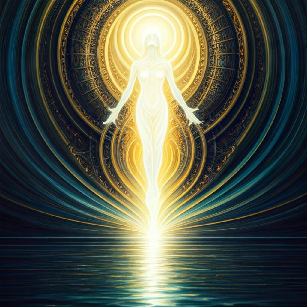 Soul Rebirth in Vibrant, Dreamlike Scene