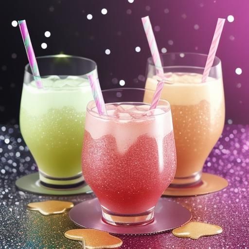 AI Generated Glittery Drinks