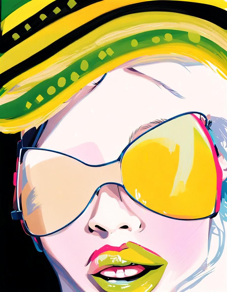 Retro Fashion Model in Pastel Colors