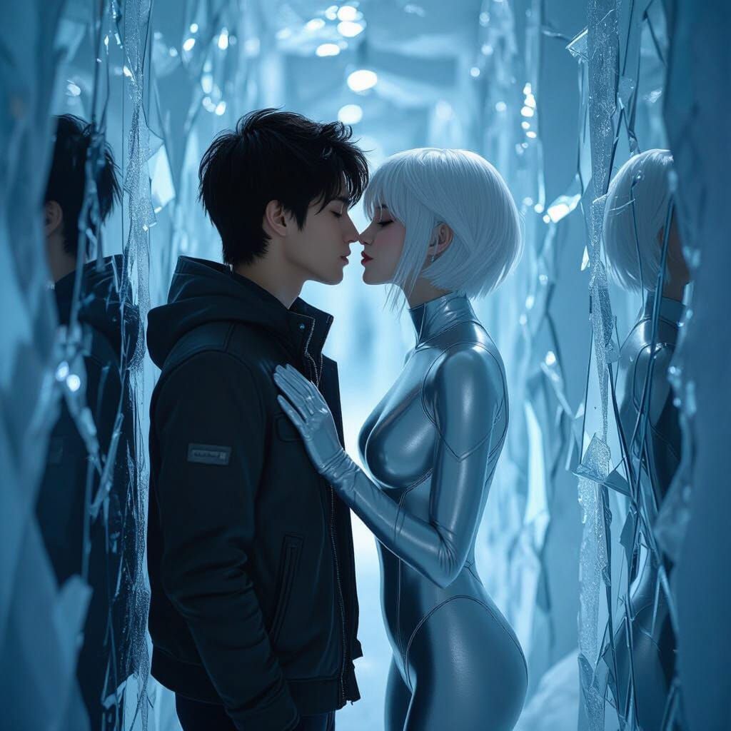 Kiss in Frozen Corridor: Anime Illustration