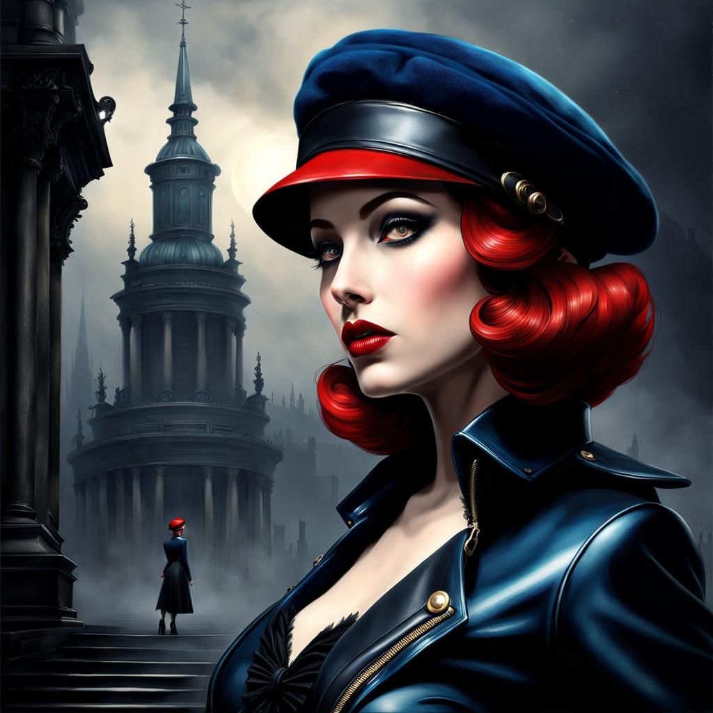 Gothic Woman in Latex Outfit by Christoph Amberger