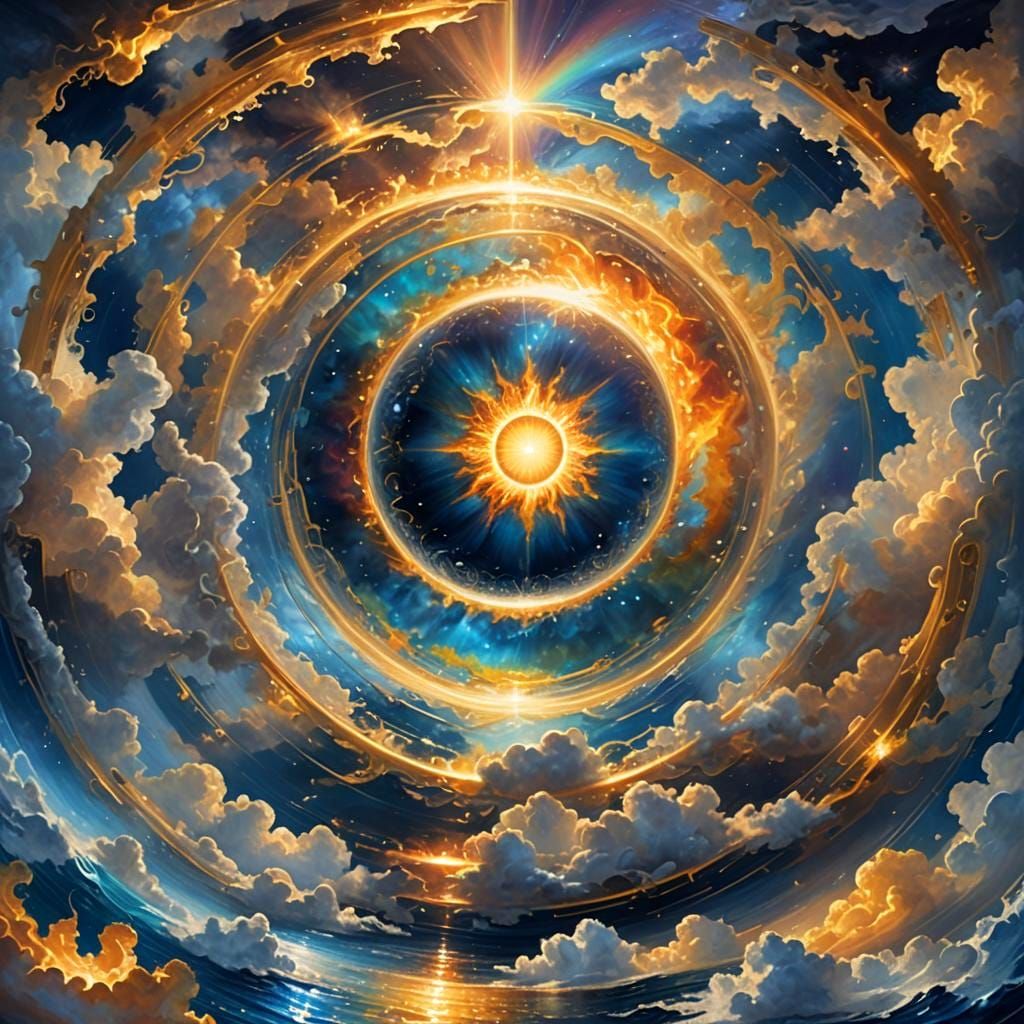 Celestial Being Lounging in Interdimensional Waters