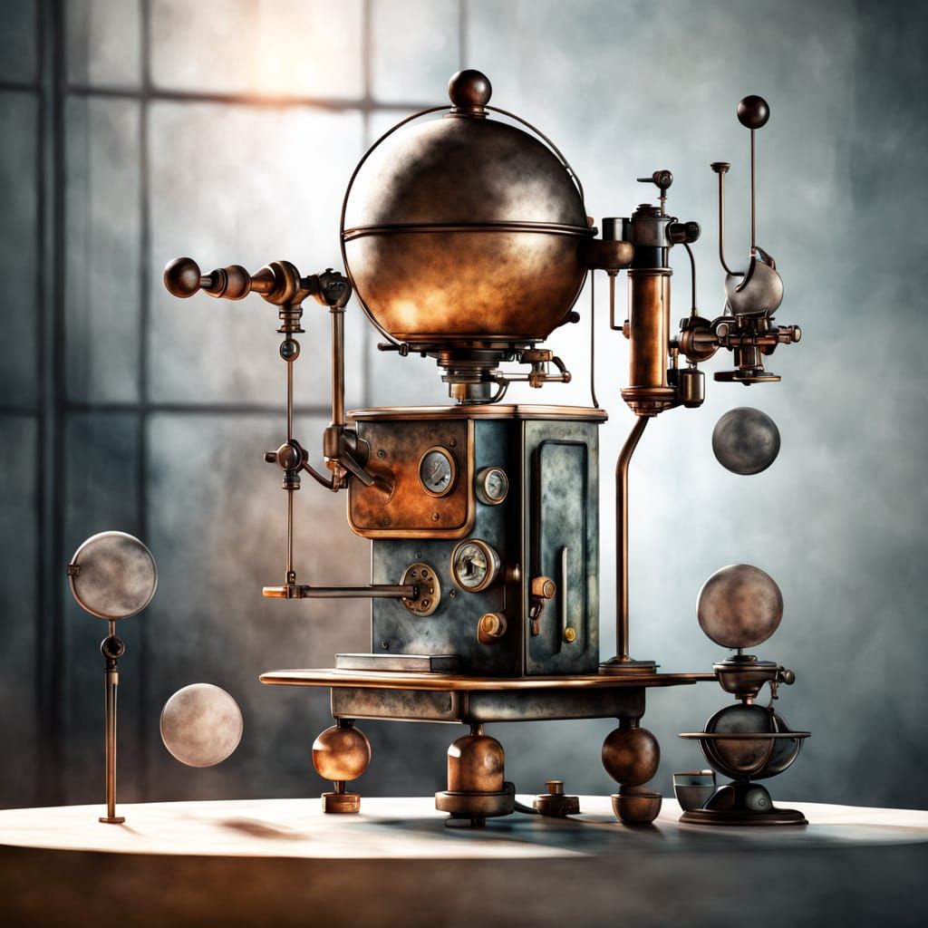 Steampunk coffee machine