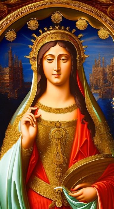 Virgin Mary Byzantine style