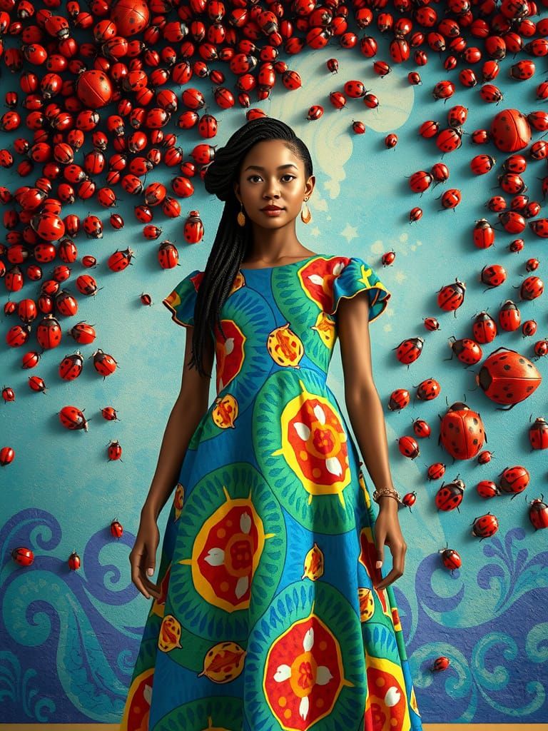 Celestial Woman in Colombia, Abstract Expressionism Style