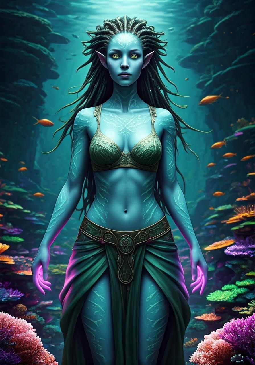 Ethereal Sea Goddess in Dreamlike Reverie