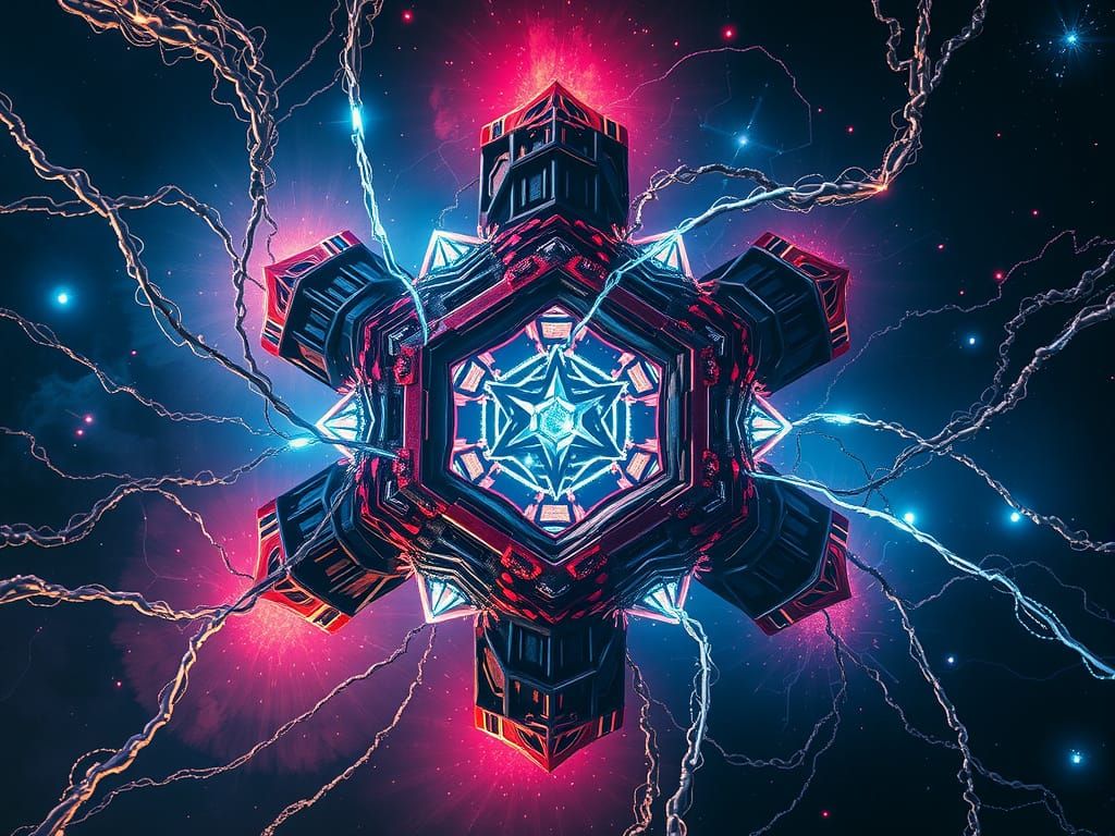 Surrealistic Tesseract of Darkness and Wonder