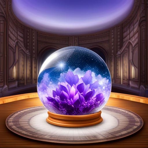 Sparkling Crystals Inside a Crystal Ball