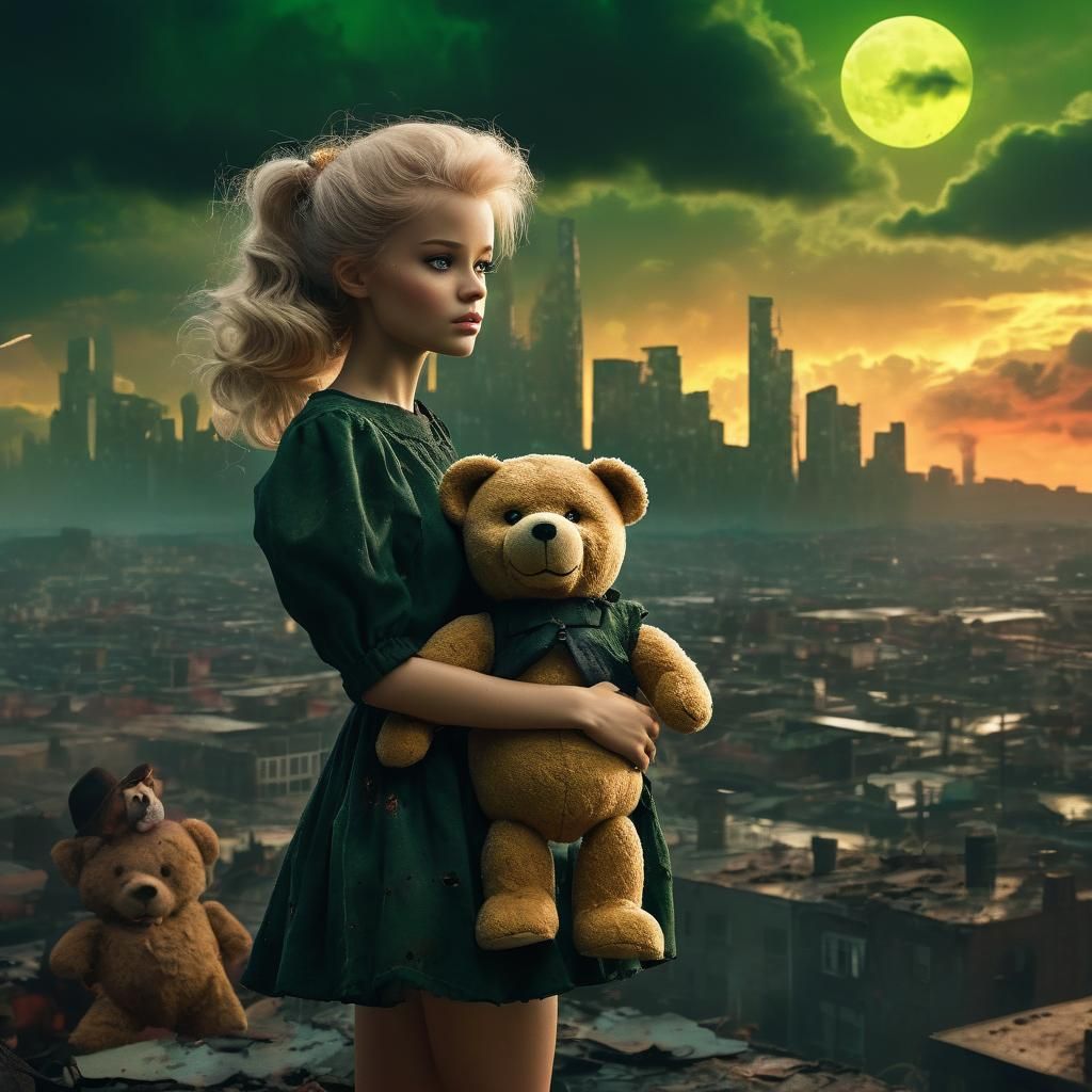 Apocalyptic Barbie Watches Scorching Mushroom Clouds