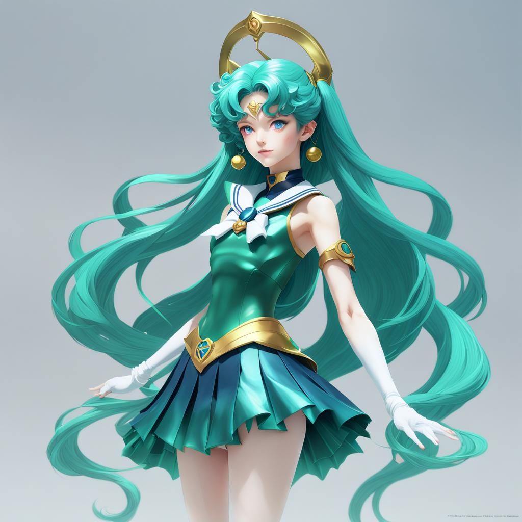 Sailor Neptune Alien Fantasy, alien, fantasy, Sailor Moon-style, Naoko Takeuchi, beautiful,