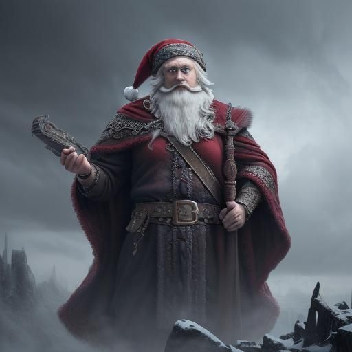 Epic Odin-Claus Digital Matte Painting