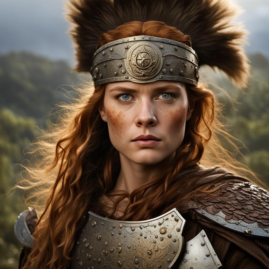 Hervor the Shield Maiden with Tyrfing: Professional Portrait