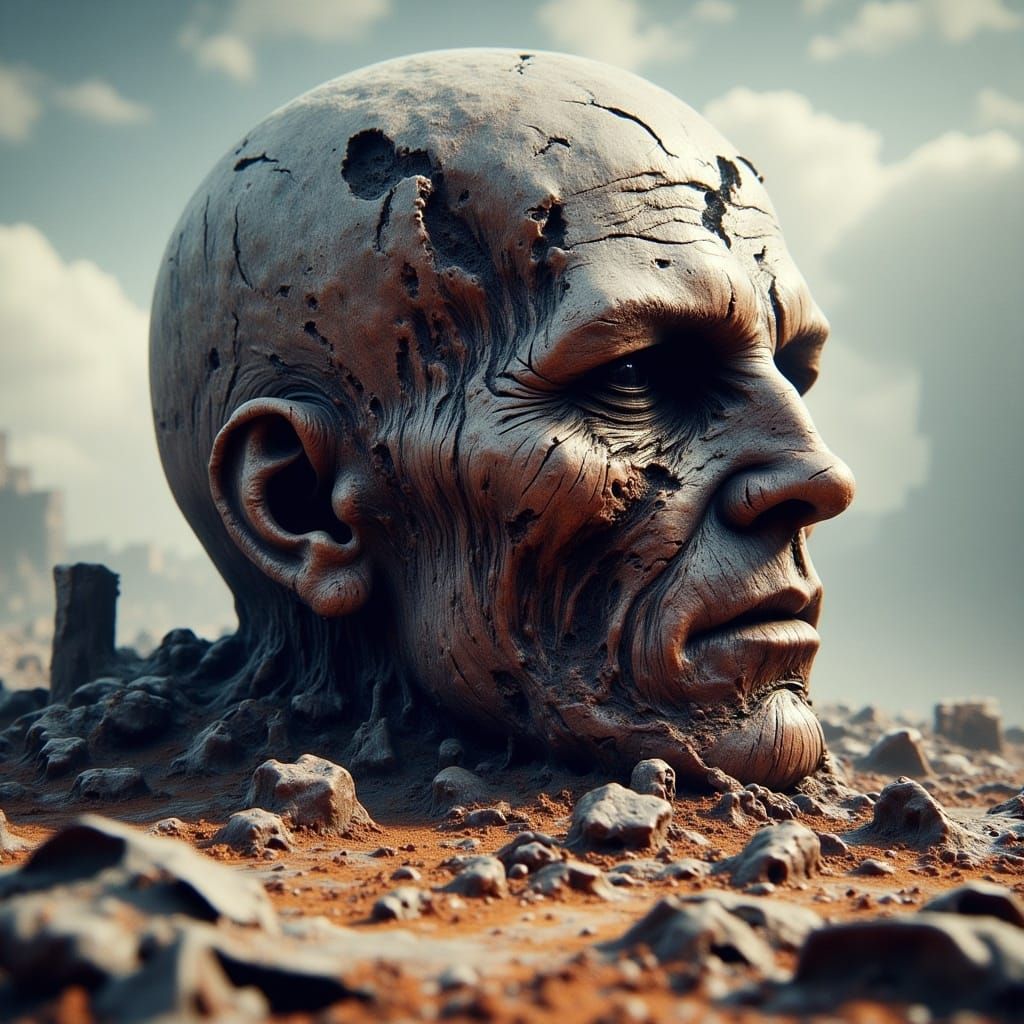 Surreal Post-Apocalyptic Nightmare Scene in Fantasy Concept...