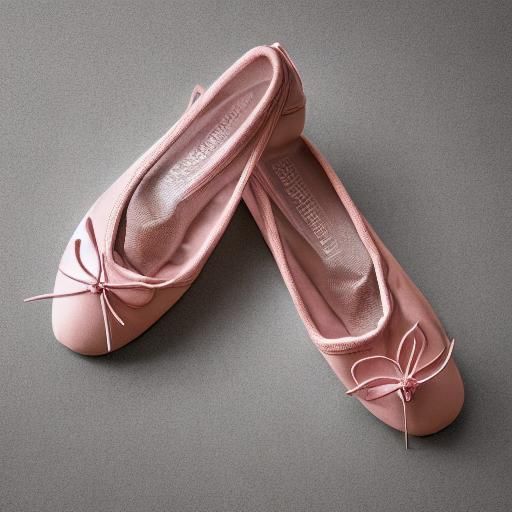 Salmon Pink Ballet Shoes On Point in HDR