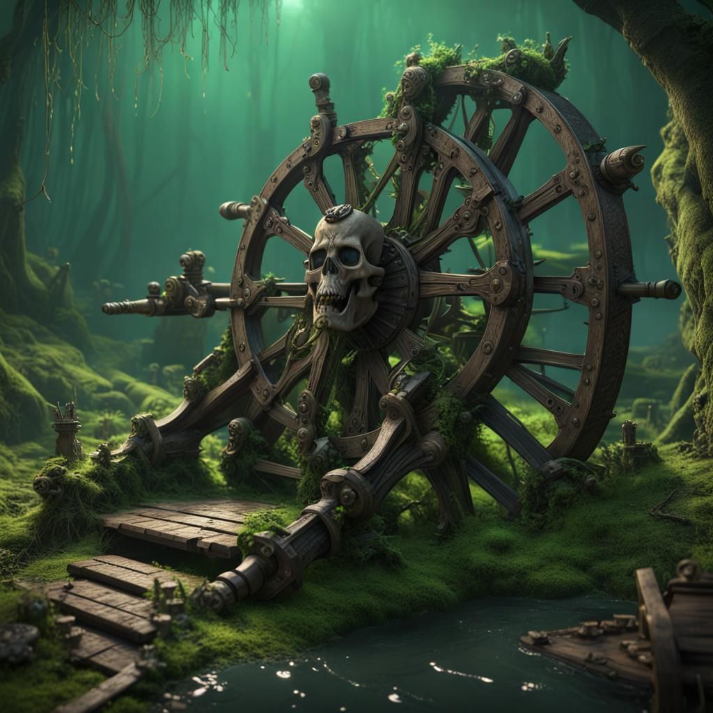 Voodoo Siege Weapon in Swamp, Unreal Engine 5