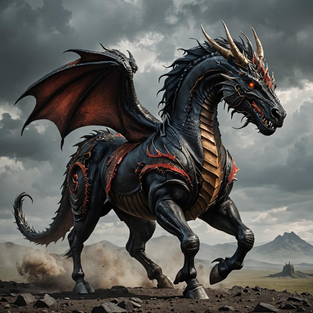 Dragon-Horse Hybrid Generated by AI