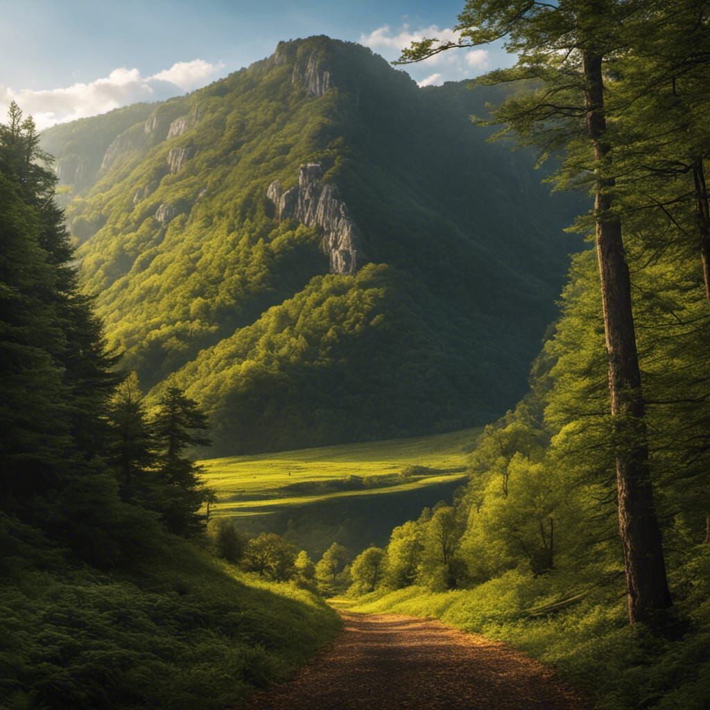 Mysterious Encounter in West Virginia: Dark Fantasy Art