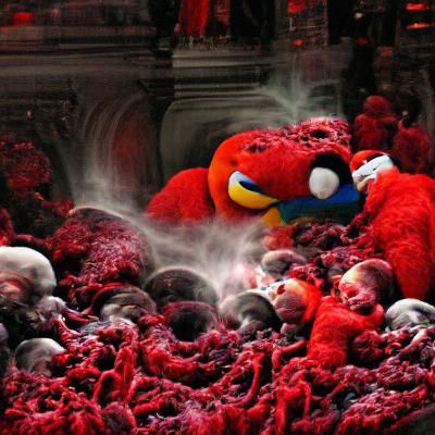 Elmo Devouring Souls: A Dark Sesame Street Parody