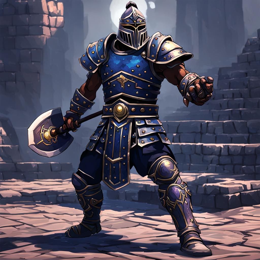 Eerie Shadow Gladiator in Black and White