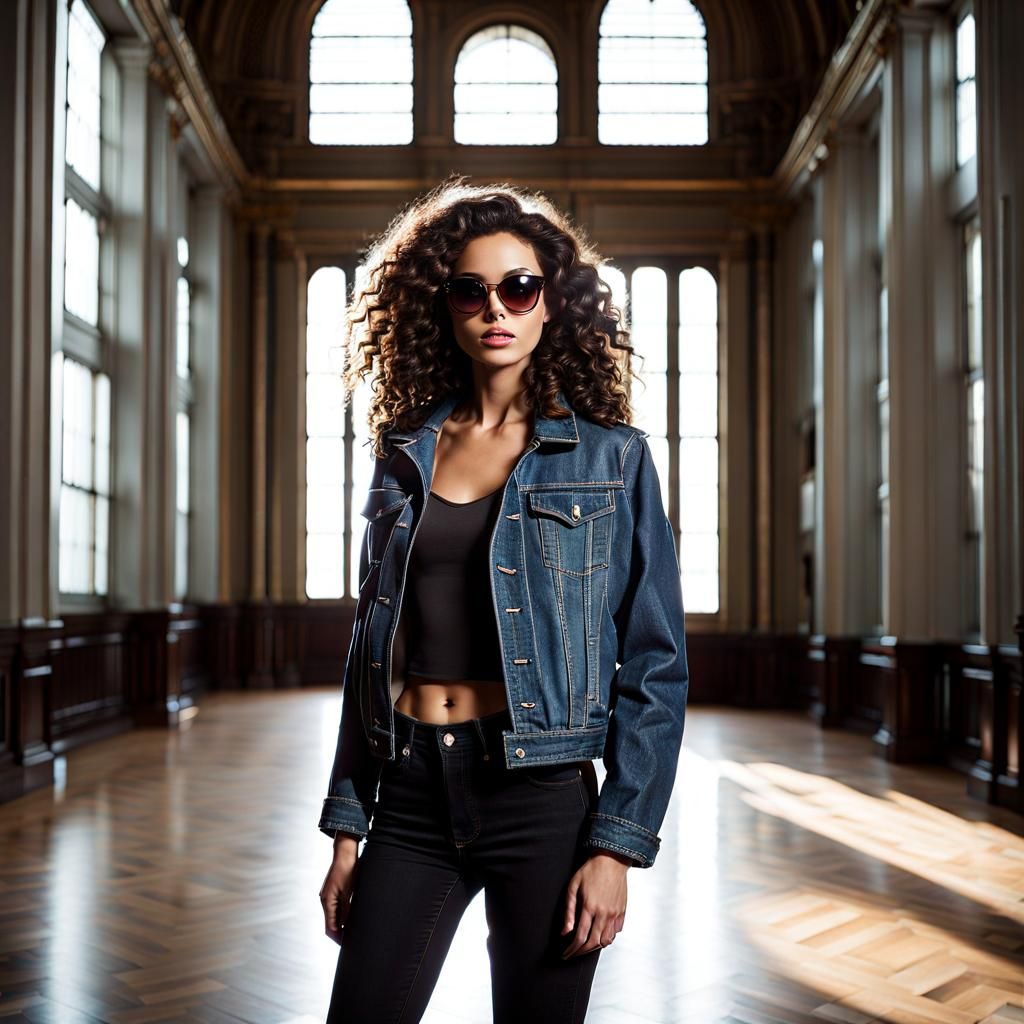 Young Woman in Unfurnished Room