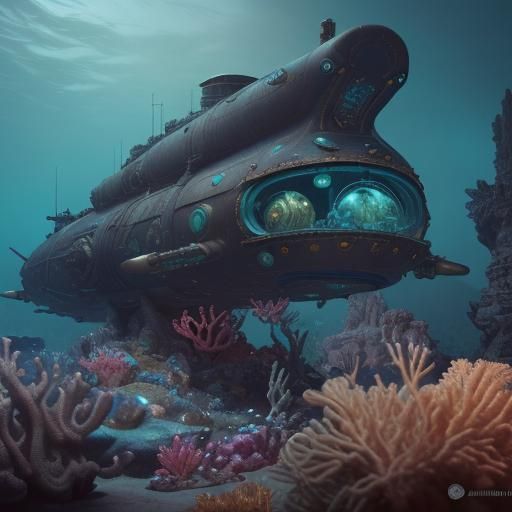 The Nautilus Submarine Concept Art in 8K