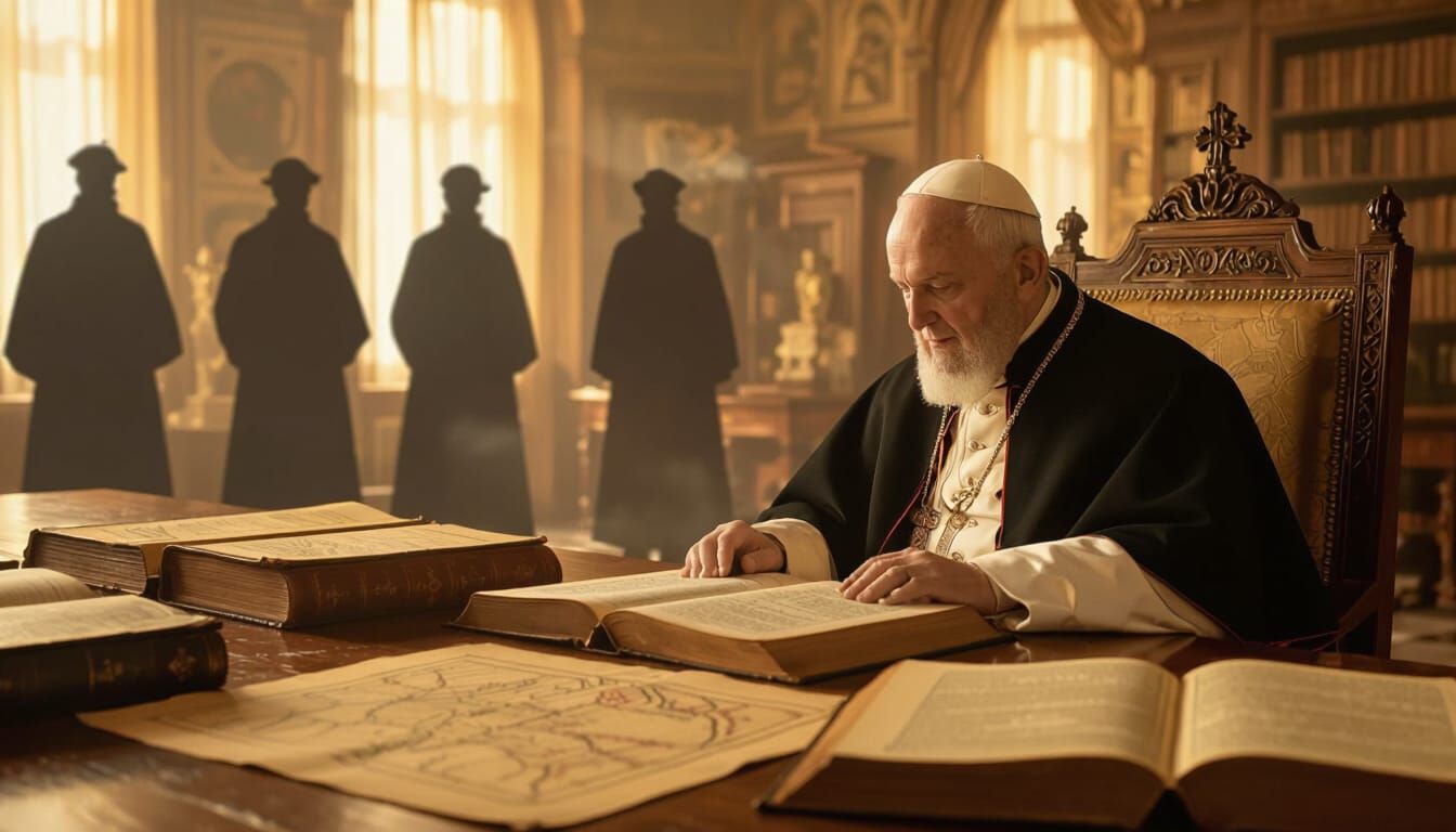 Elderly Pope in Vatican, Renaissance Style