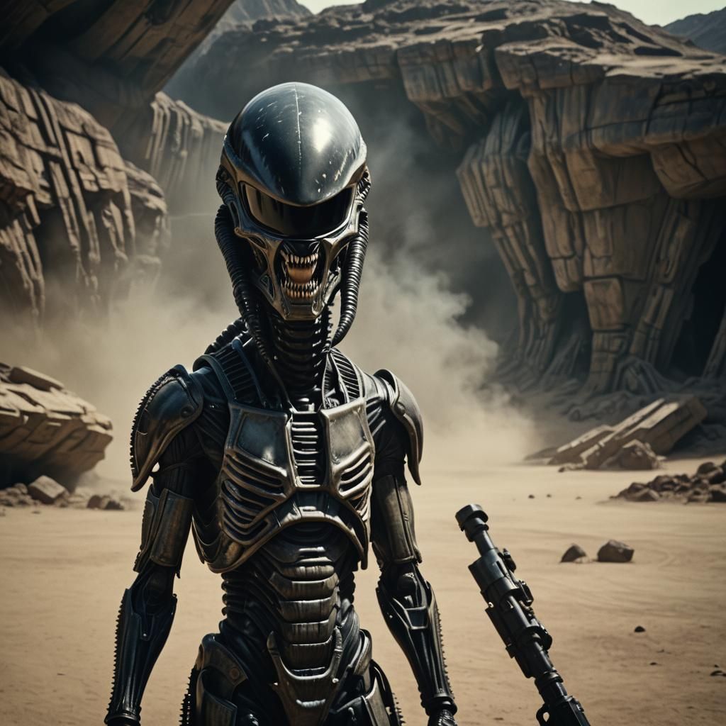 Xenomorph as Star Wars Character: Cinematic Film Still