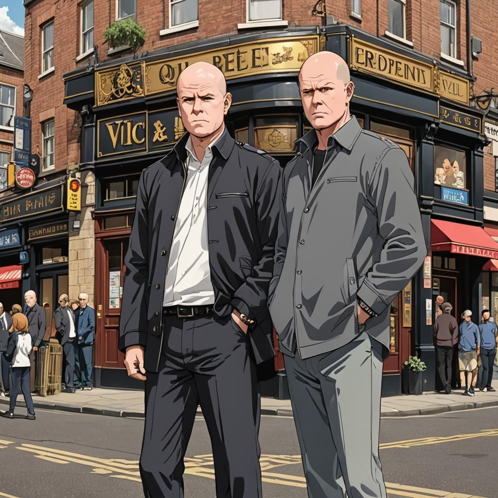 EastEnders' Mitchell Brothers Reimagined in Anime Style