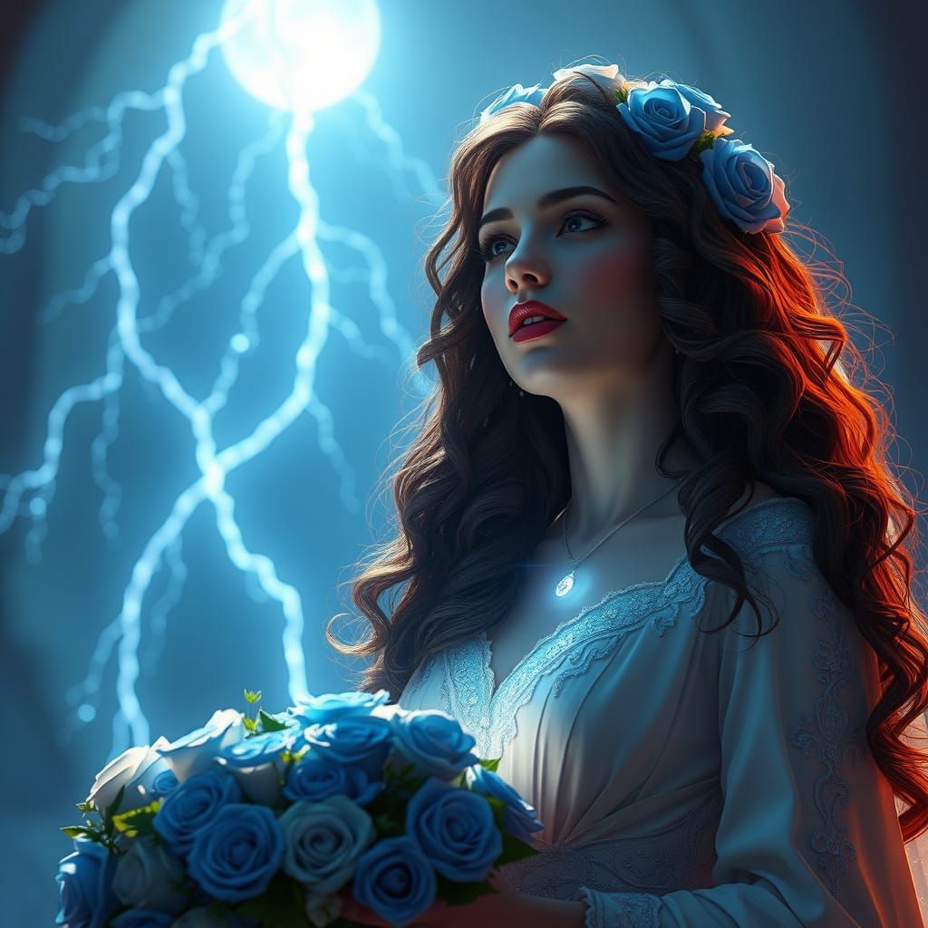 Surreal Bride of God in Ethereal Fantasy Art