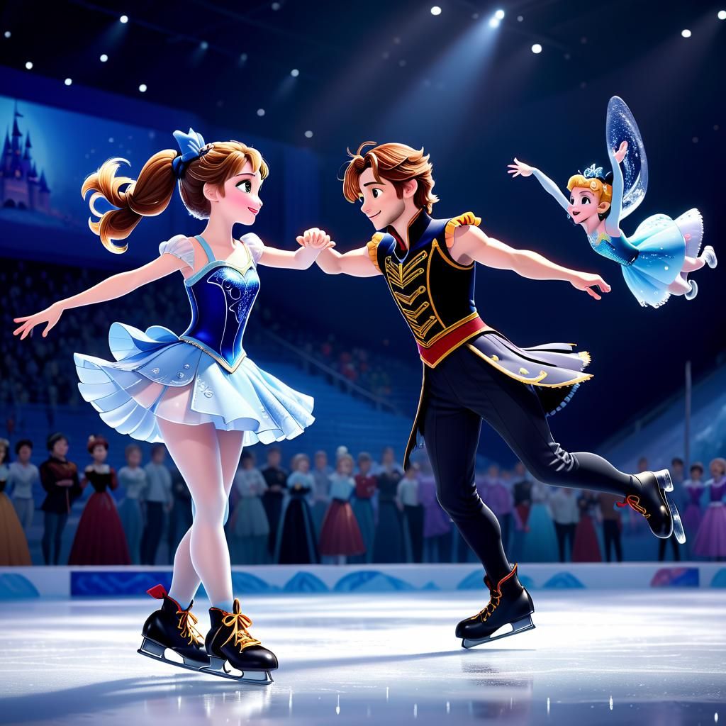 Disney on Ice in 3D Anime Art Style