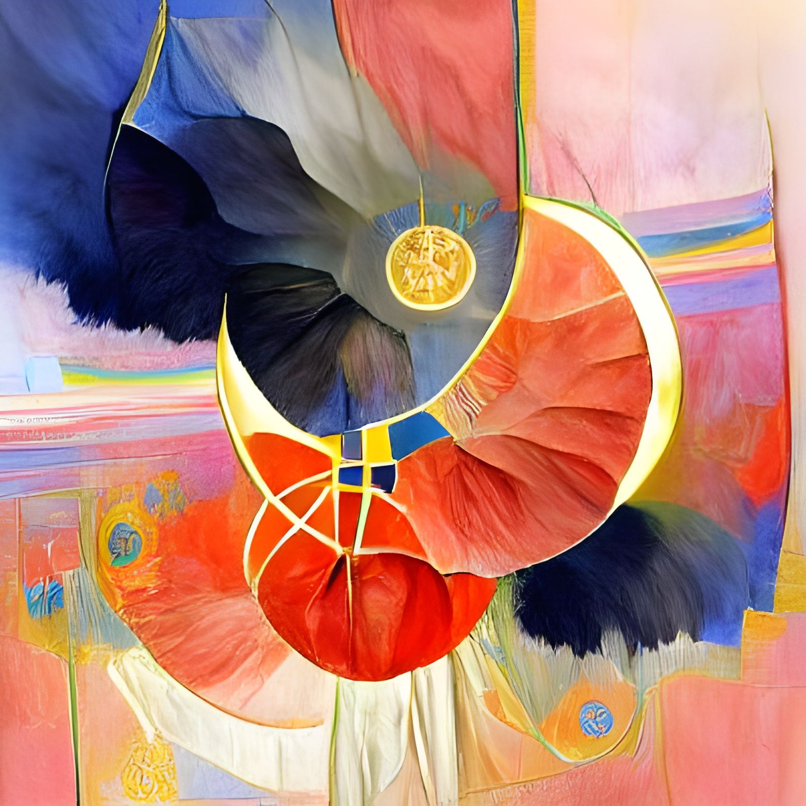 Vibrant Planetary Alignment Inspired by Spiritualist Art