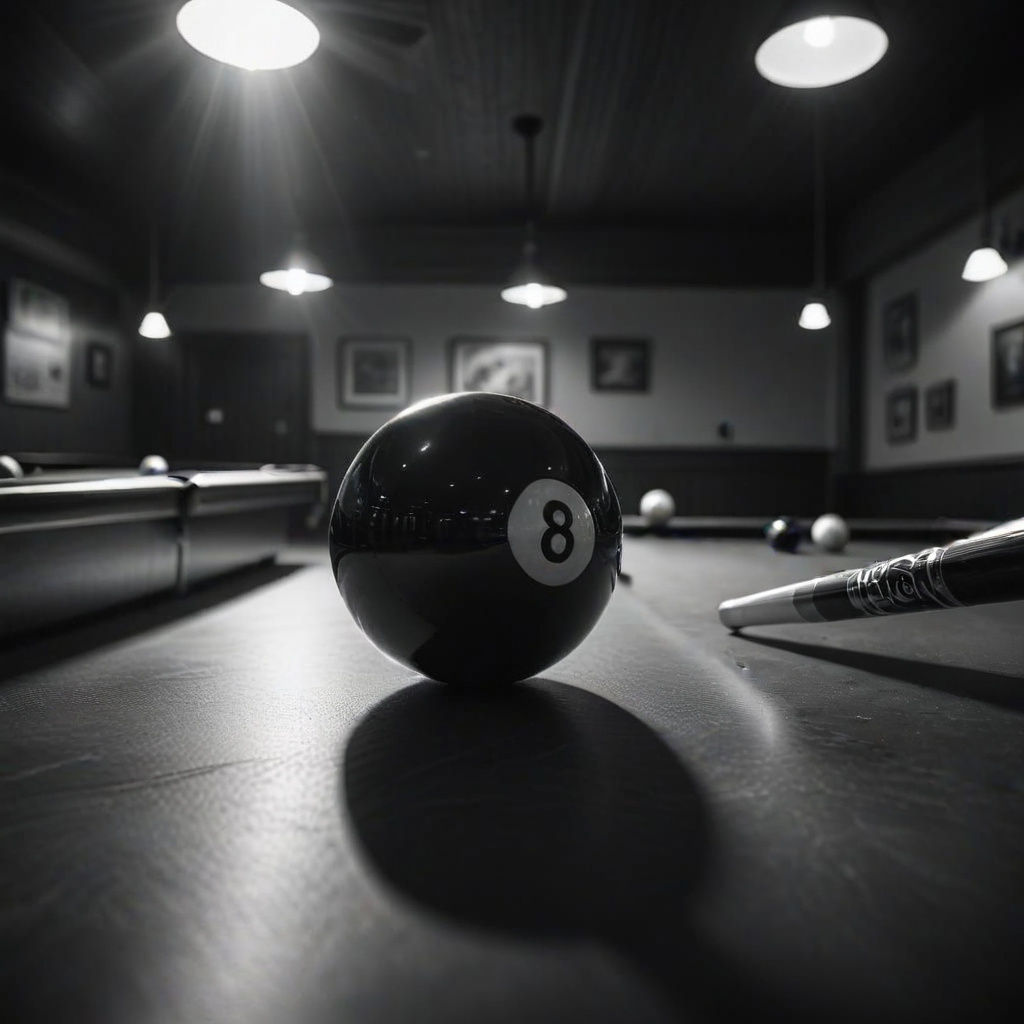 Masterpiece Pool Shot in High Contrast