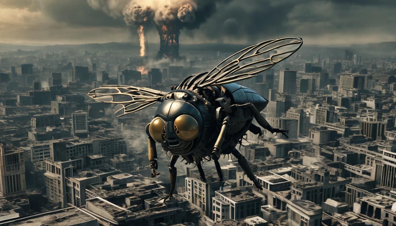 Clockwork Fly Over Nuclear Wasteland