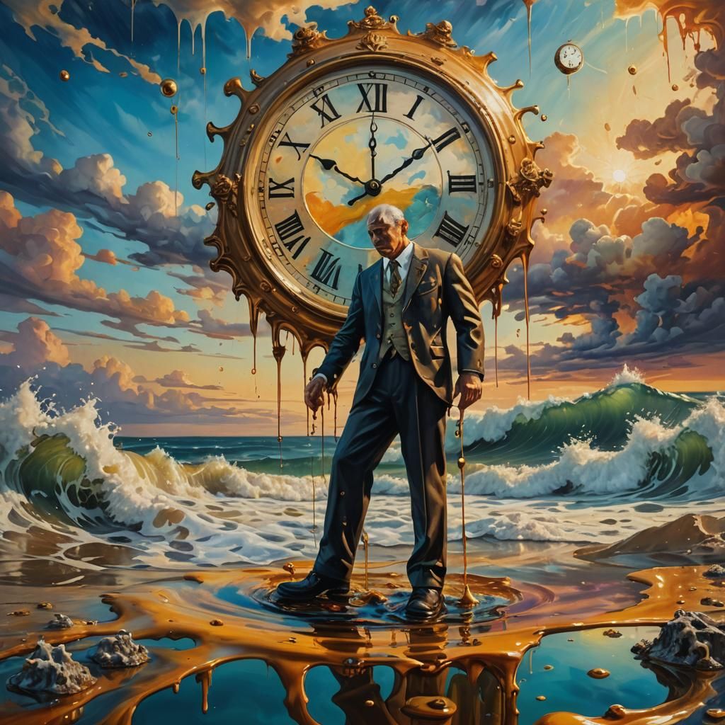 Surreal Mr. Ocean on Distorted Shore