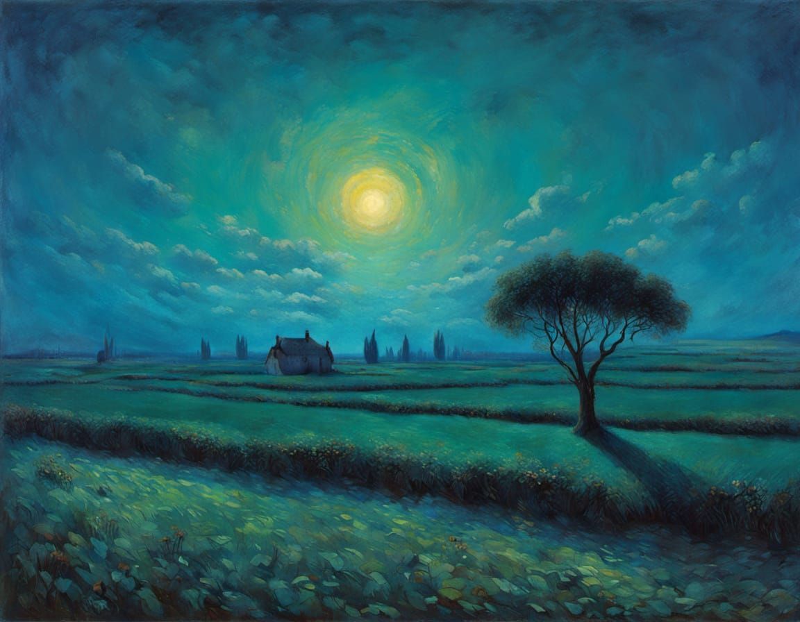 Landscape in Post-Impressionist Style