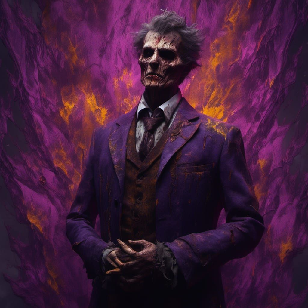 Macabre Medieval Scholar in Human Skin Suit