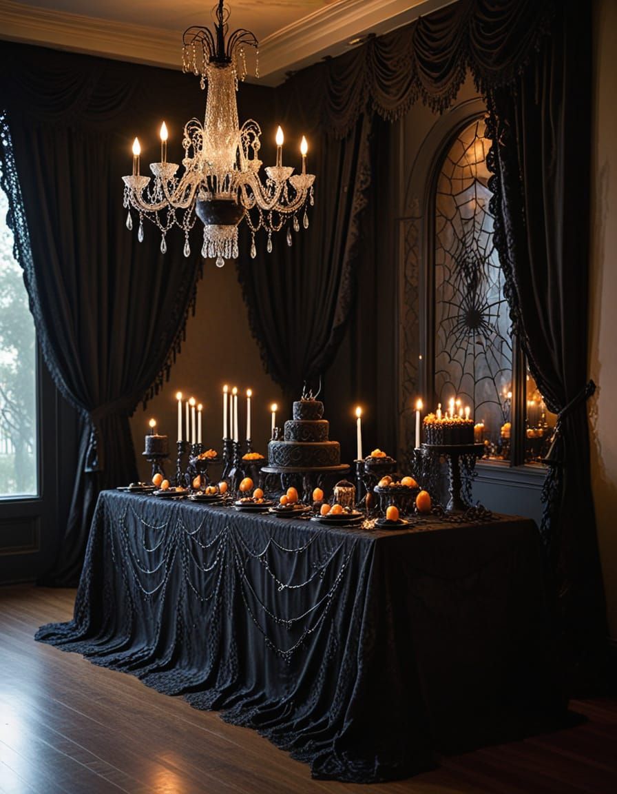 Elegant Spooky Birthday Party in a Grand Ballroom