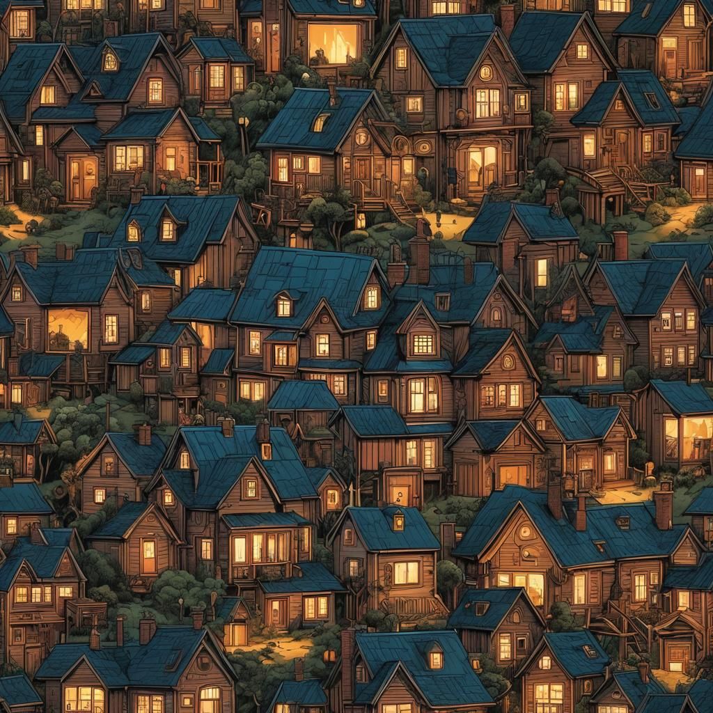 Duracell Battery House in Comic Book Art Style