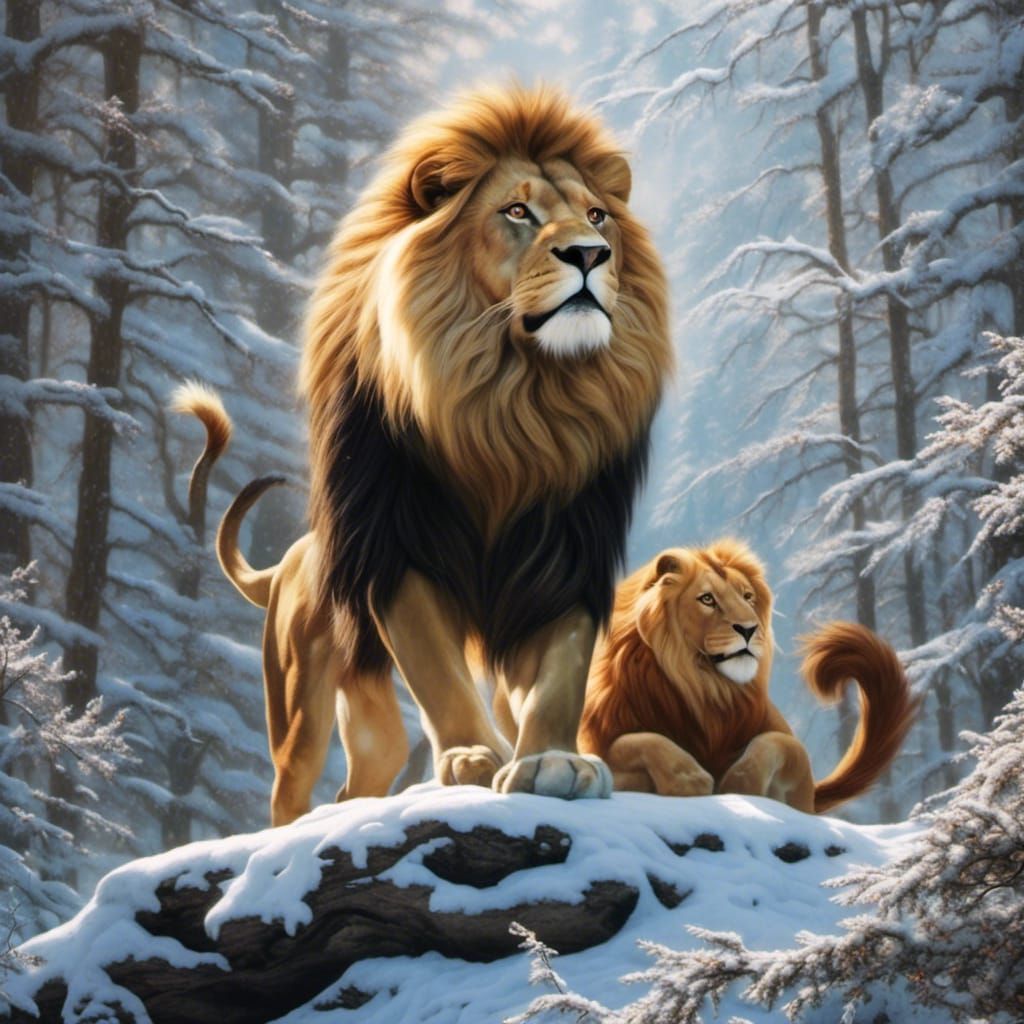 Whimsical Lion Brings Spring in Dreamy Style