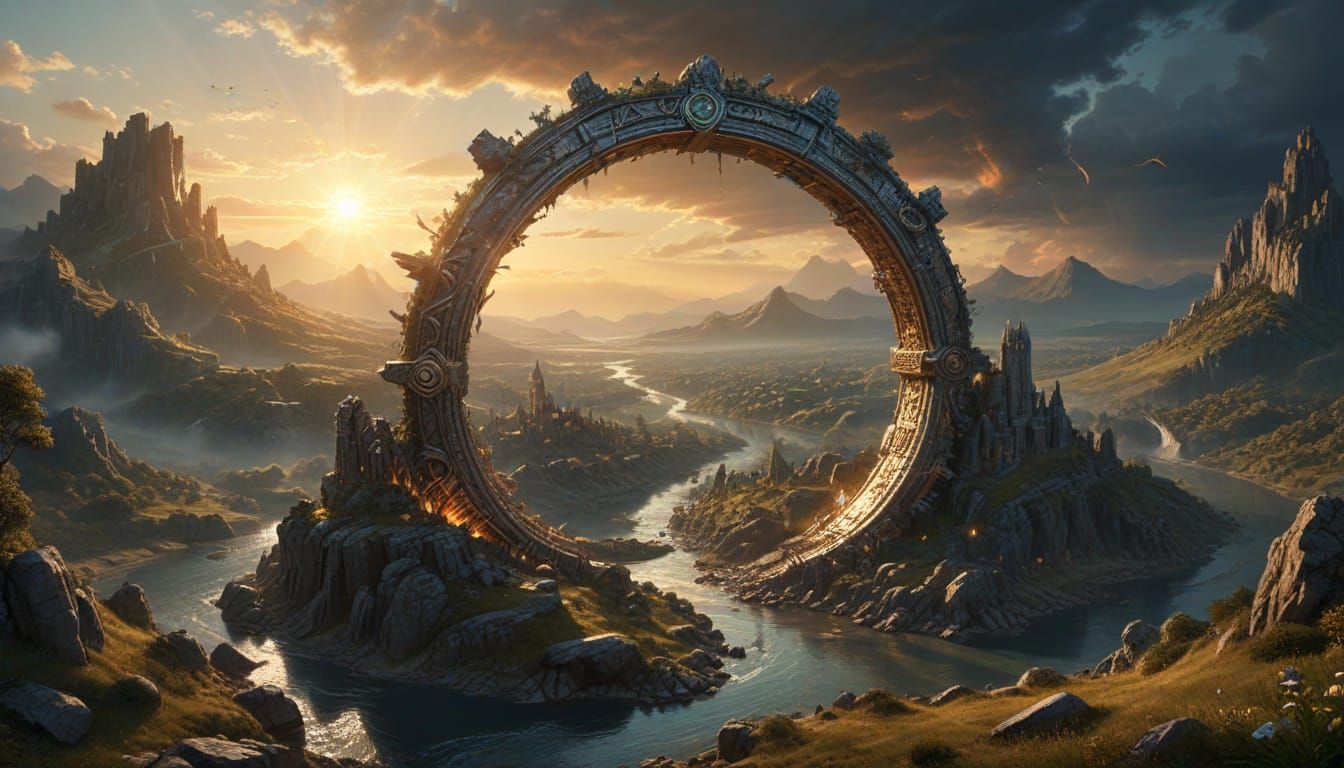 Epic Medieval Fantasy Landscape Digital Painting