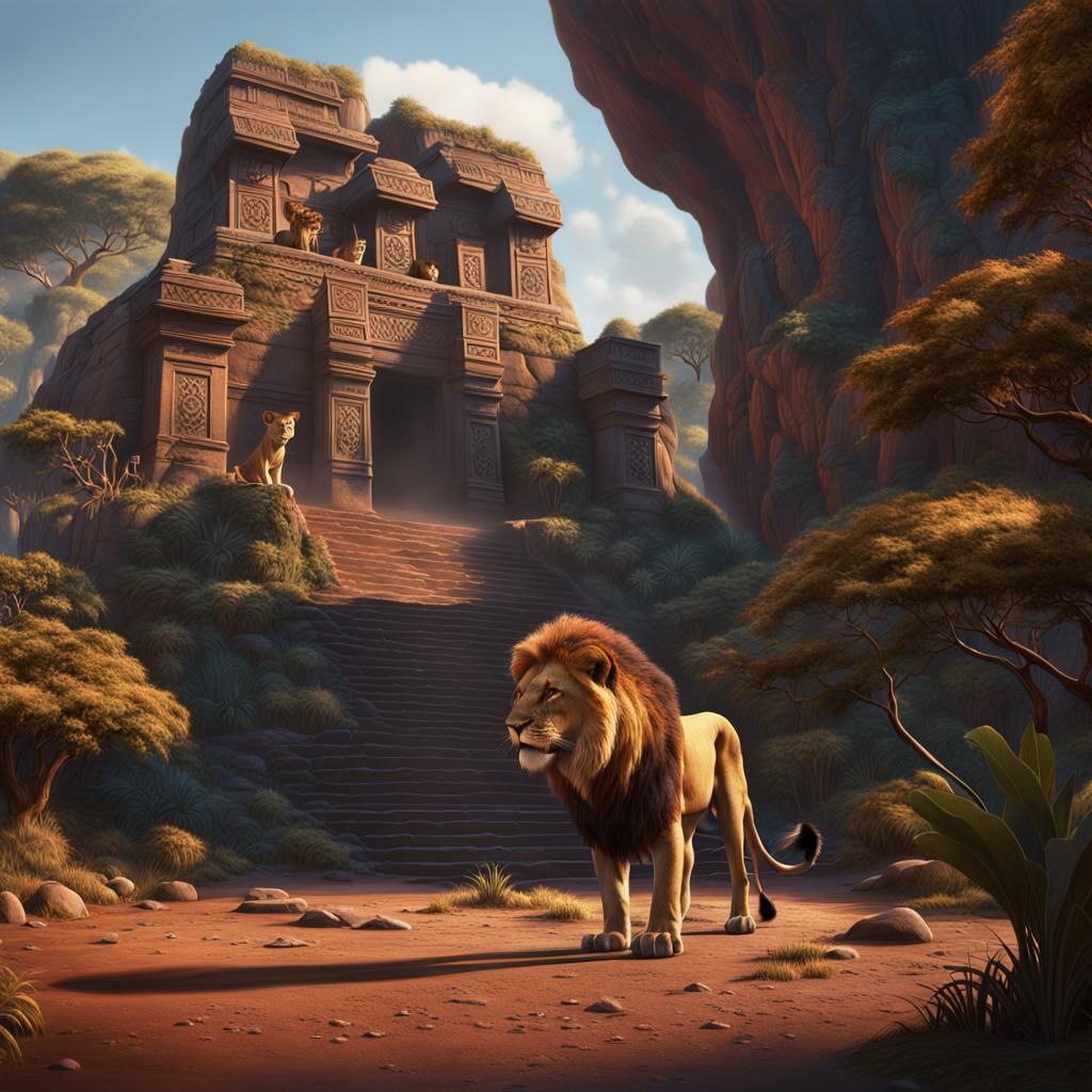 Detailed Matte Painting of The Lion King