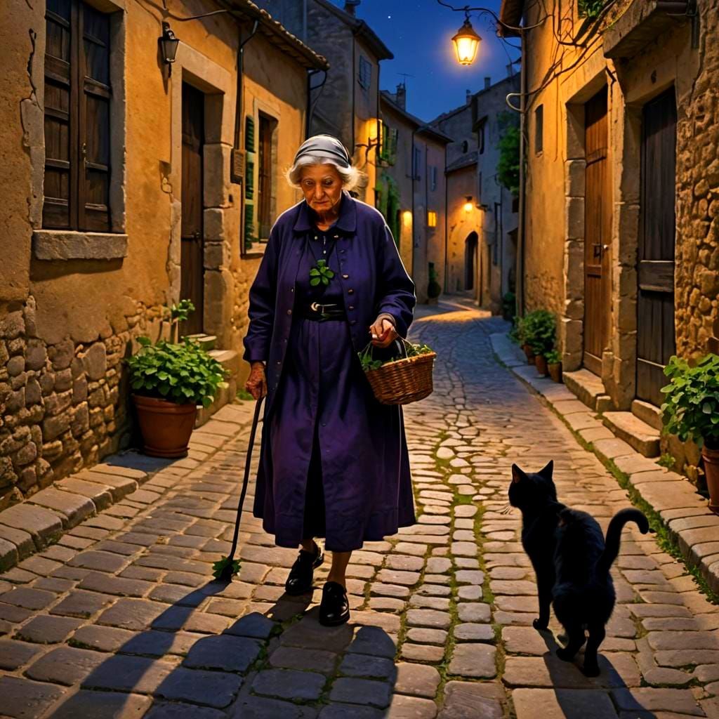 With a brooch in the shape of a four-leaf clover, she's not ...