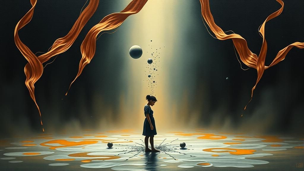 Dreamlike Anguish: A Surreal Symbolic Portrait