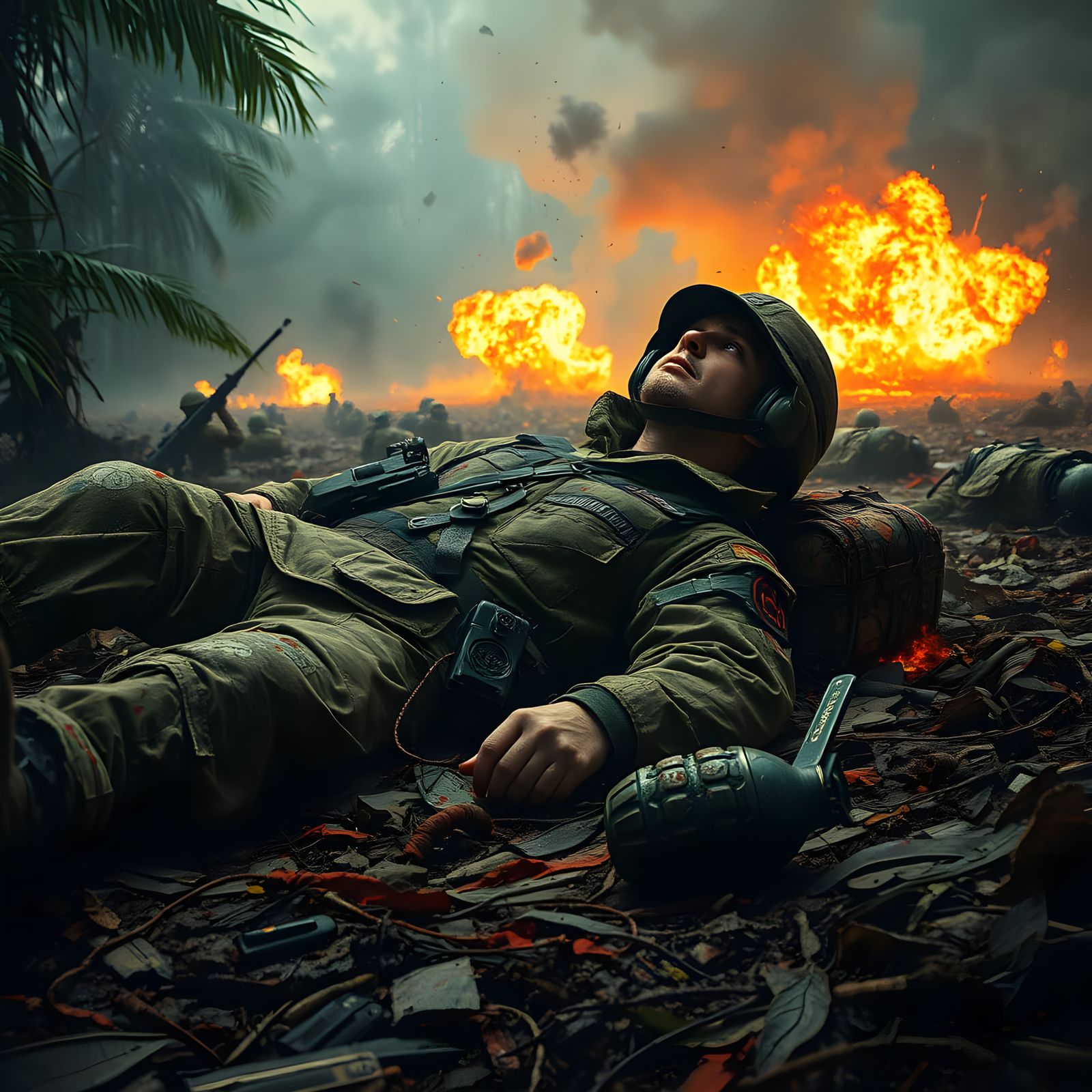 War Torn Jungle Battlefield in Impressive Detail